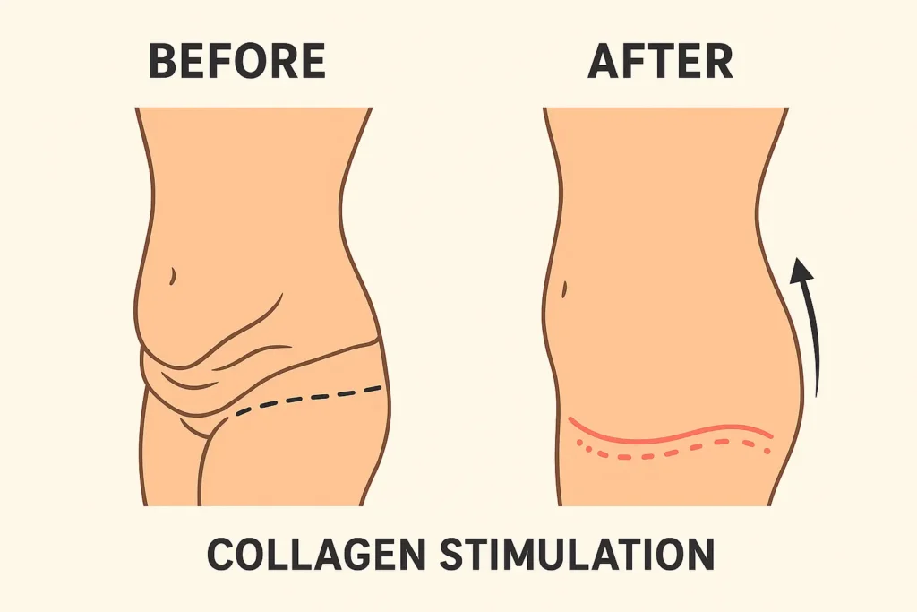 Before and after results for sagging skin after weight loss injections Little Bognor